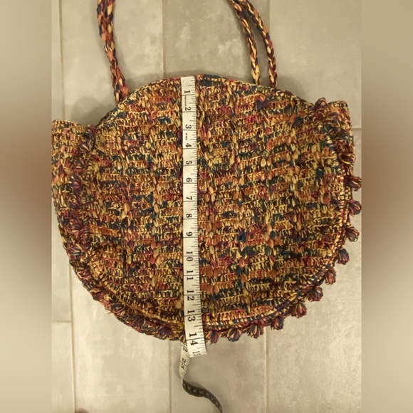 Sezane Raffia June Basket Tote Bag Multicolor - Picture 6 of 10